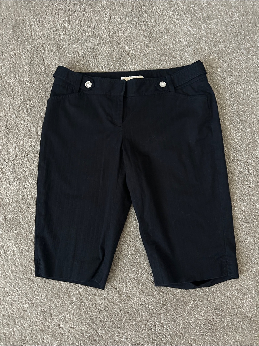 Michael Kors Black Knee-Length Dress Shorts